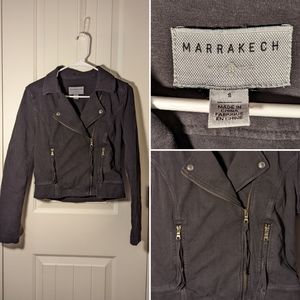 Marrakech Black Moto Jacket Free Shipping